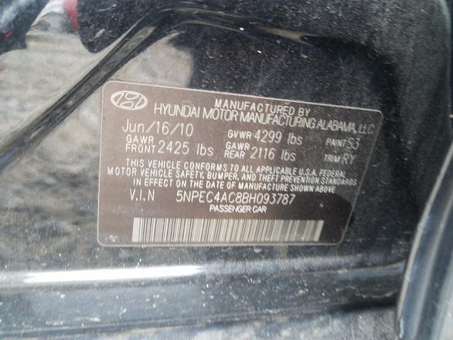 Photo 9 VIN: 5NPEC4AC8BH093787 - HYUNDAI SONATA SE 