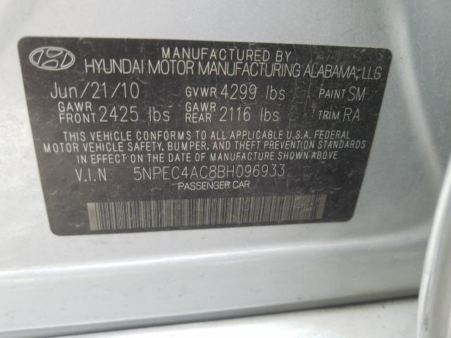 Photo 9 VIN: 5NPEC4AC8BH096933 - HYUNDAI SONATA SE 