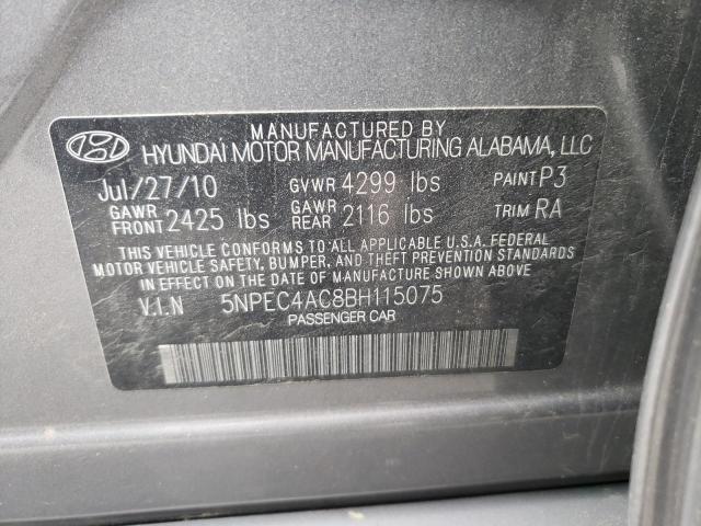 Photo 9 VIN: 5NPEC4AC8BH115075 - HYUNDAI SONATA SE 