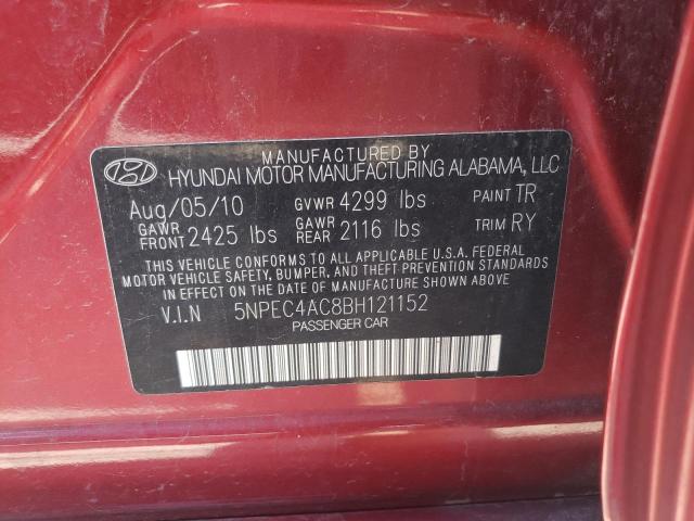 Photo 9 VIN: 5NPEC4AC8BH121152 - HYUNDAI SONATA SE 