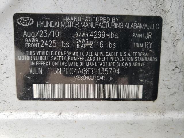 Photo 9 VIN: 5NPEC4AC8BH135794 - HYUNDAI SONATA SE 