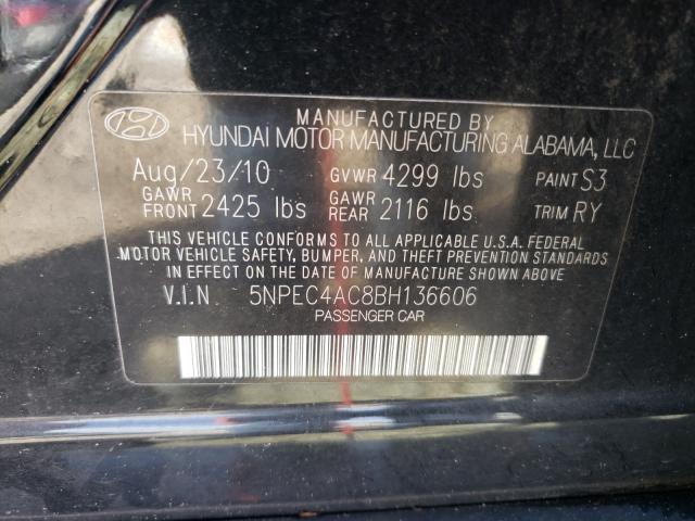 Photo 9 VIN: 5NPEC4AC8BH136606 - HYUNDAI SONATA SE 