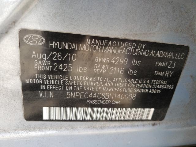 Photo 9 VIN: 5NPEC4AC8BH140008 - HYUNDAI SONATA SE 