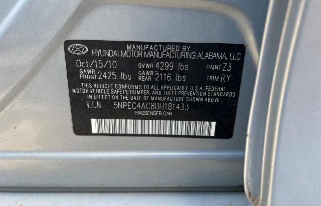 Photo 9 VIN: 5NPEC4AC8BH181433 - HYUNDAI SONATA 