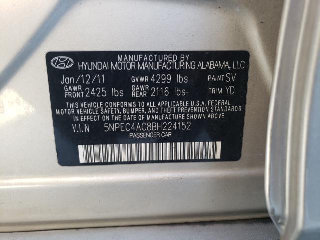 Photo 9 VIN: 5NPEC4AC8BH224152 - HYUNDAI SONATA SE 