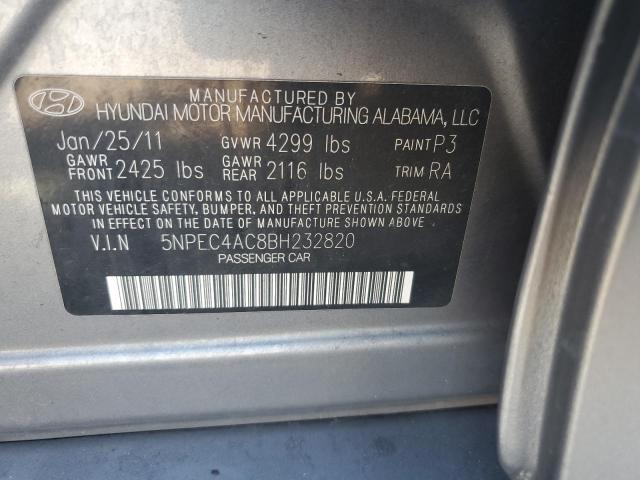 Photo 11 VIN: 5NPEC4AC8BH232820 - HYUNDAI SONATA SE 