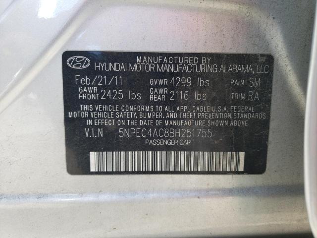 Photo 11 VIN: 5NPEC4AC8BH251755 - HYUNDAI SONATA SE 