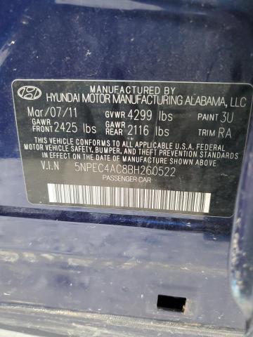 Photo 12 VIN: 5NPEC4AC8BH260522 - HYUNDAI SONATA SE 