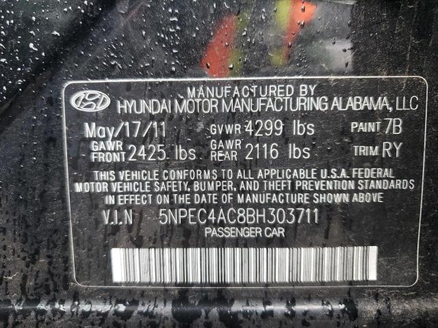 Photo 12 VIN: 5NPEC4AC8BH303711 - HYUNDAI SONATA 