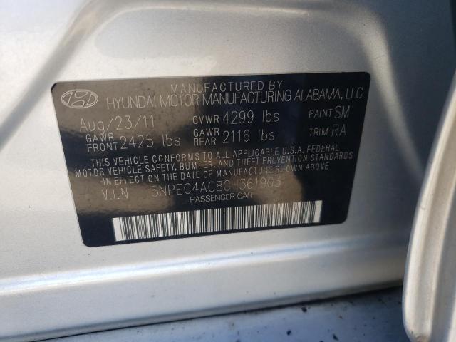 Photo 9 VIN: 5NPEC4AC8CH361903 - HYUNDAI SONATA SE 