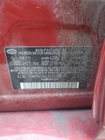 Photo 11 VIN: 5NPEC4AC8CH388678 - HYUNDAI SONATA SE 