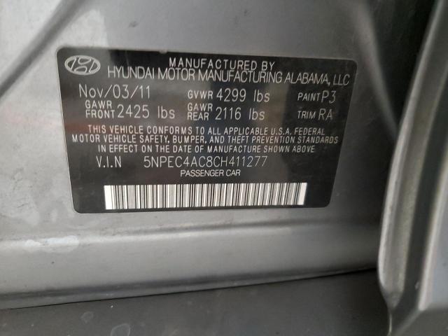 Photo 9 VIN: 5NPEC4AC8CH411277 - HYUNDAI SONATA SE 