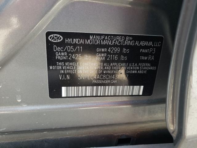 Photo 9 VIN: 5NPEC4AC8CH431397 - HYUNDAI SONATA SE 