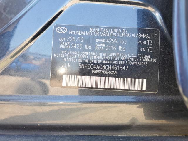 Photo 11 VIN: 5NPEC4AC8CH461547 - HYUNDAI SONATA SE 