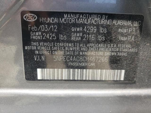 Photo 11 VIN: 5NPEC4AC8CH467266 - HYUNDAI SONATA SE 