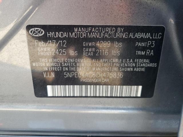 Photo 11 VIN: 5NPEC4AC8CH475836 - HYUNDAI SONATA 