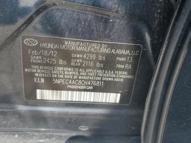 Photo 12 VIN: 5NPEC4AC8CH476811 - HYUNDAI SONATA 