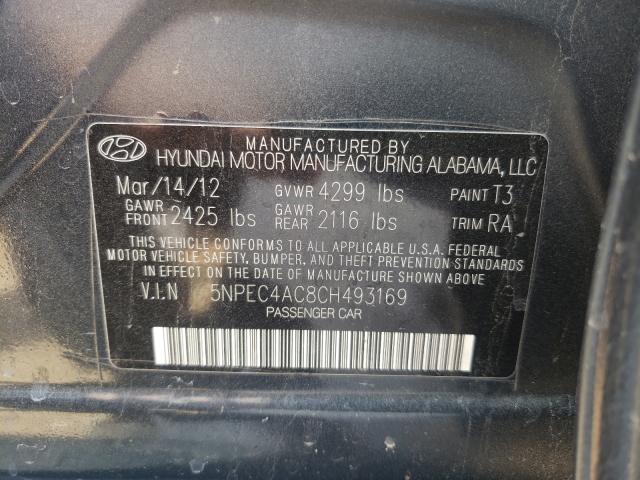 Photo 9 VIN: 5NPEC4AC8CH493169 - HYUNDAI SONATA SE 