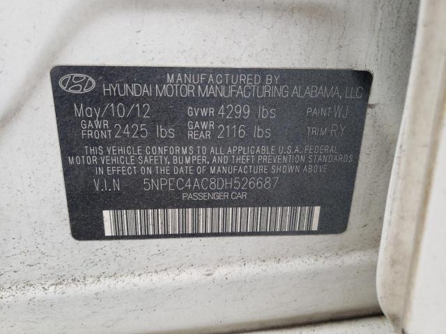 Photo 9 VIN: 5NPEC4AC8DH526687 - HYUNDAI SONATA SE 