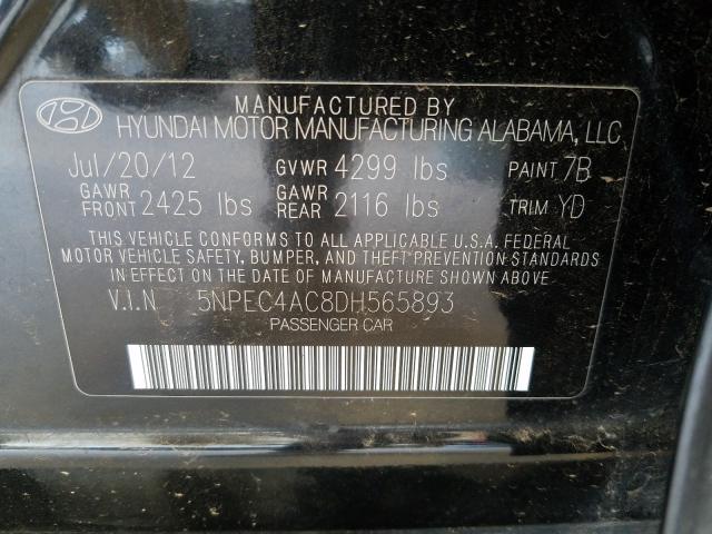 Photo 9 VIN: 5NPEC4AC8DH565893 - HYUNDAI SONATA SE 