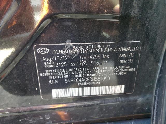 Photo 12 VIN: 5NPEC4AC8DH581950 - HYUNDAI SONATA SE 