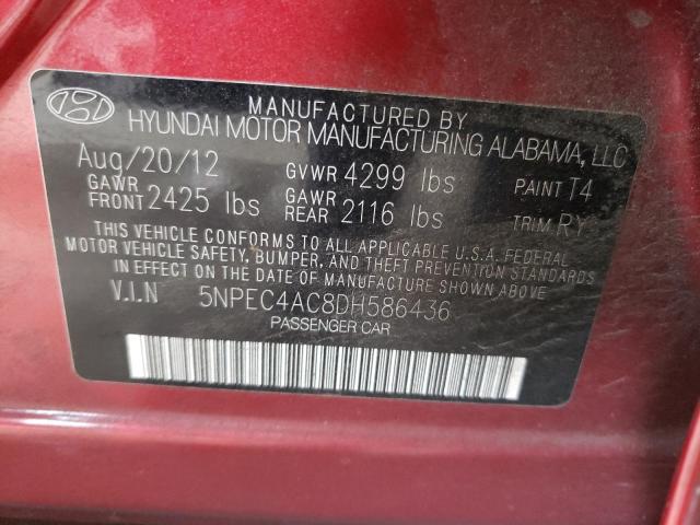 Photo 9 VIN: 5NPEC4AC8DH586436 - HYUNDAI SONATA SE 