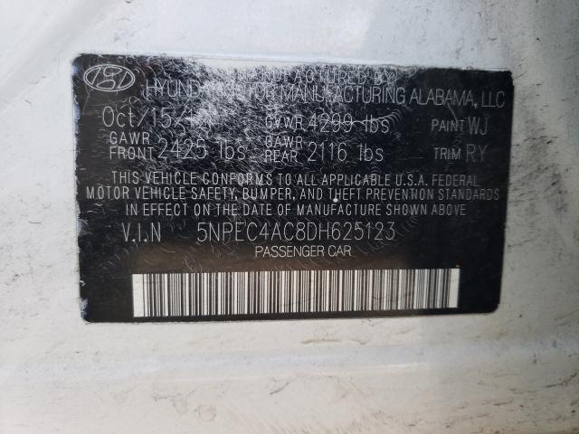 Photo 9 VIN: 5NPEC4AC8DH625123 - HYUNDAI SONATA SE 