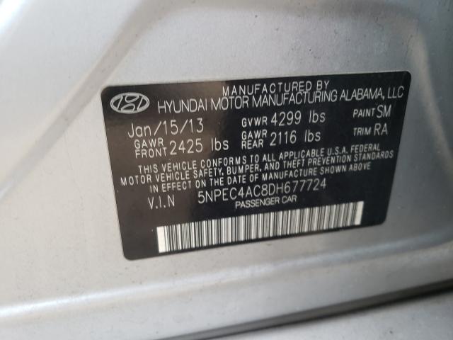 Photo 9 VIN: 5NPEC4AC8DH677724 - HYUNDAI SONATA SE 