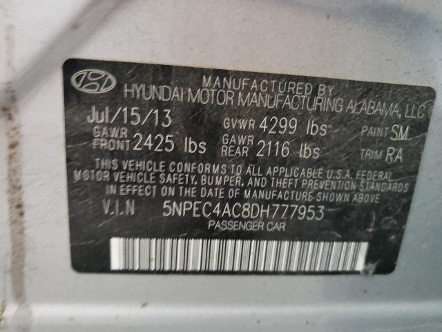 Photo 9 VIN: 5NPEC4AC8DH777953 - HYUNDAI SONATA SE 