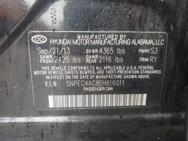 Photo 9 VIN: 5NPEC4AC8EH816011 - HYUNDAI SONATA SE 