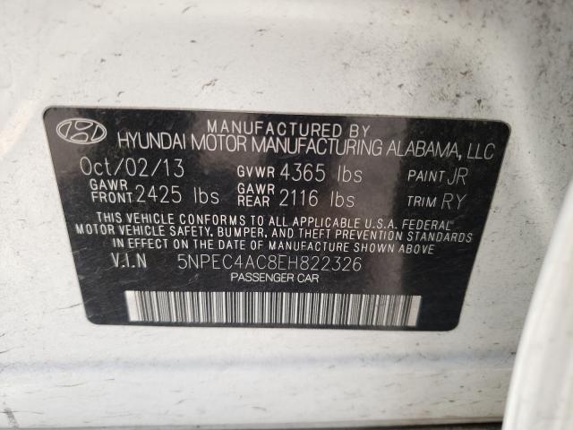 Photo 9 VIN: 5NPEC4AC8EH822326 - HYUNDAI SONATA SE 