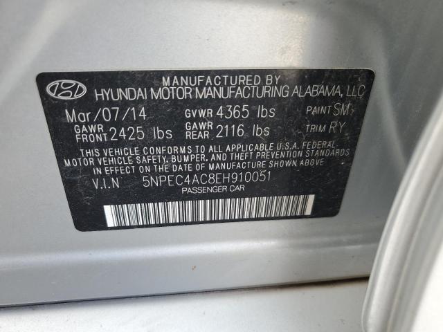 Photo 11 VIN: 5NPEC4AC8EH910051 - HYUNDAI SONATA 