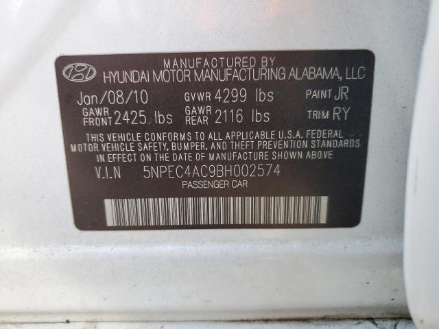 Photo 11 VIN: 5NPEC4AC9BH002574 - HYUNDAI SONATA SE 