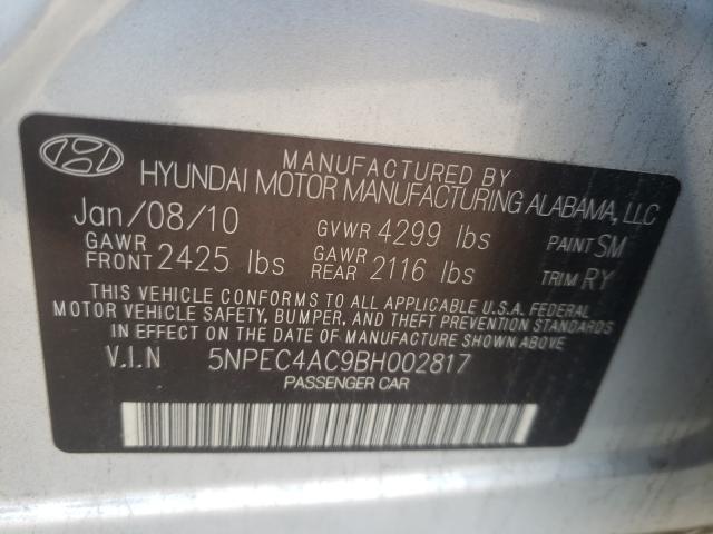 Photo 9 VIN: 5NPEC4AC9BH002817 - HYUNDAI SONATA SE 