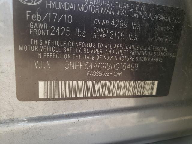 Photo 9 VIN: 5NPEC4AC9BH019469 - HYUNDAI SONATA SE 