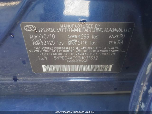 Photo 8 VIN: 5NPEC4AC9BH031332 - HYUNDAI SONATA 