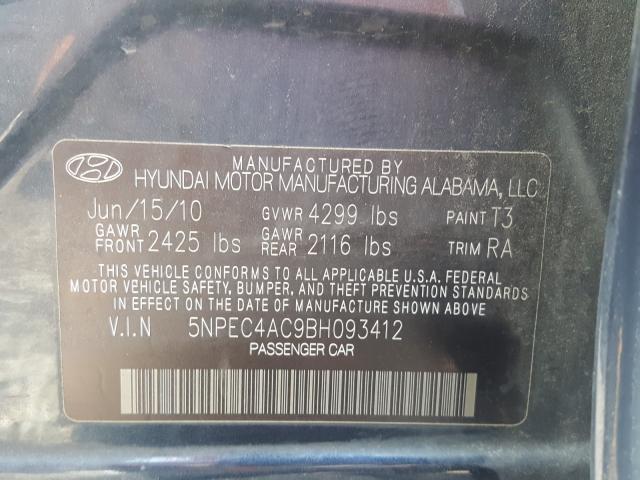 Photo 9 VIN: 5NPEC4AC9BH093412 - HYUNDAI SONATA SE 