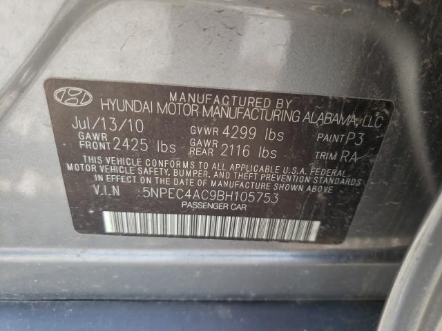 Photo 9 VIN: 5NPEC4AC9BH105753 - HYUNDAI SONATA 