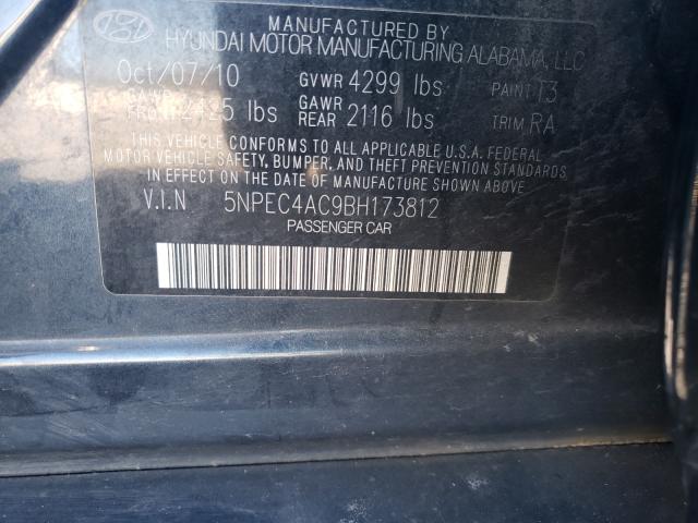 Photo 9 VIN: 5NPEC4AC9BH173812 - HYUNDAI SONATA SE 