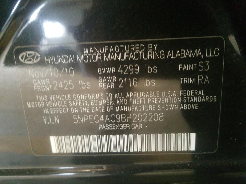 Photo 9 VIN: 5NPEC4AC9BH202208 - HYUNDAI SONATA SE 