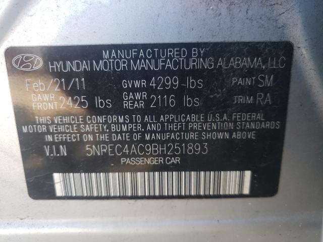 Photo 9 VIN: 5NPEC4AC9BH251893 - HYUNDAI SONATA SE 