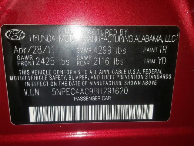 Photo 9 VIN: 5NPEC4AC9BH291620 - HYUNDAI SONATA SE 