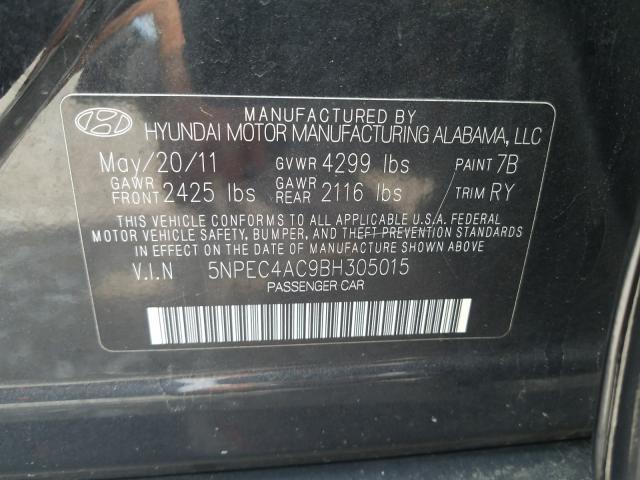 Photo 9 VIN: 5NPEC4AC9BH305015 - HYUNDAI SONATA SE 