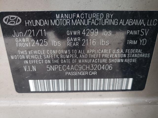 Photo 9 VIN: 5NPEC4AC9CH320406 - HYUNDAI SONATA SE 