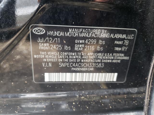 Photo 9 VIN: 5NPEC4AC9CH331583 - HYUNDAI SONATA SE 