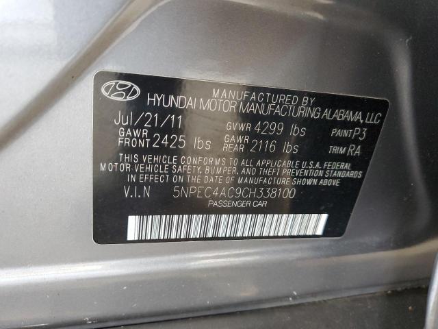 Photo 11 VIN: 5NPEC4AC9CH338100 - HYUNDAI SONATA SE 