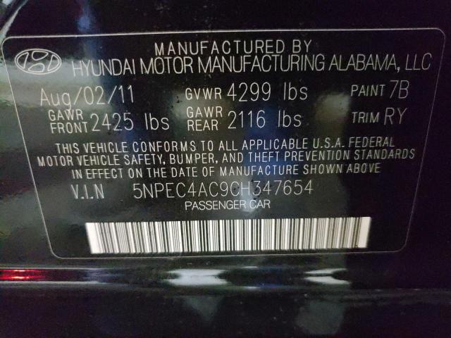 Photo 9 VIN: 5NPEC4AC9CH347654 - HYUNDAI SONATA SE 