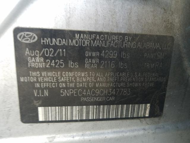 Photo 9 VIN: 5NPEC4AC9CH347783 - HYUNDAI SONATA SE 