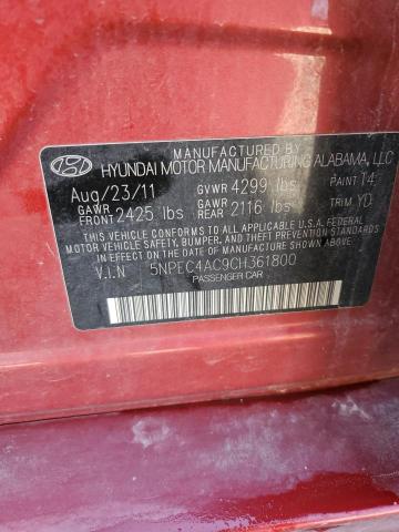 Photo 12 VIN: 5NPEC4AC9CH361800 - HYUNDAI SONATA SE 