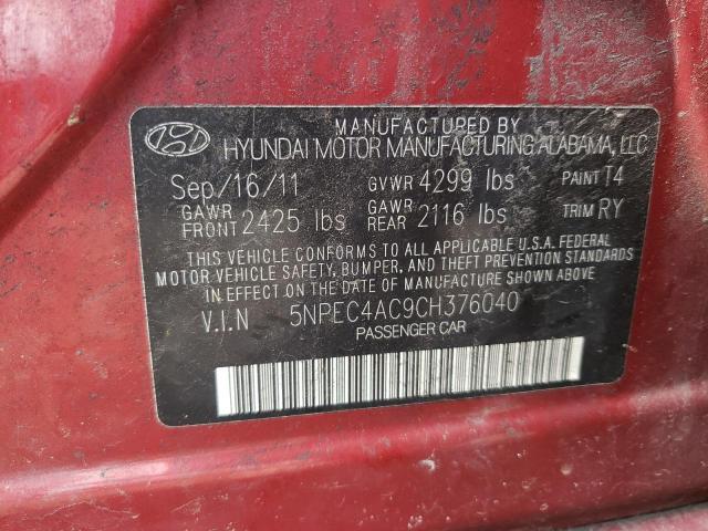 Photo 11 VIN: 5NPEC4AC9CH376040 - HYUNDAI SONATA SE 